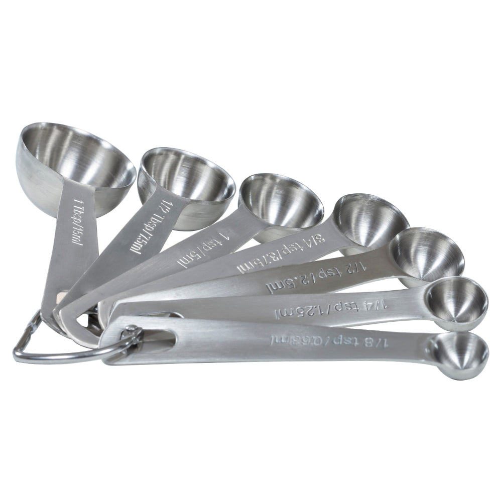 Danica Heirloom Hammered Silver Steel Measuring Spoons Set